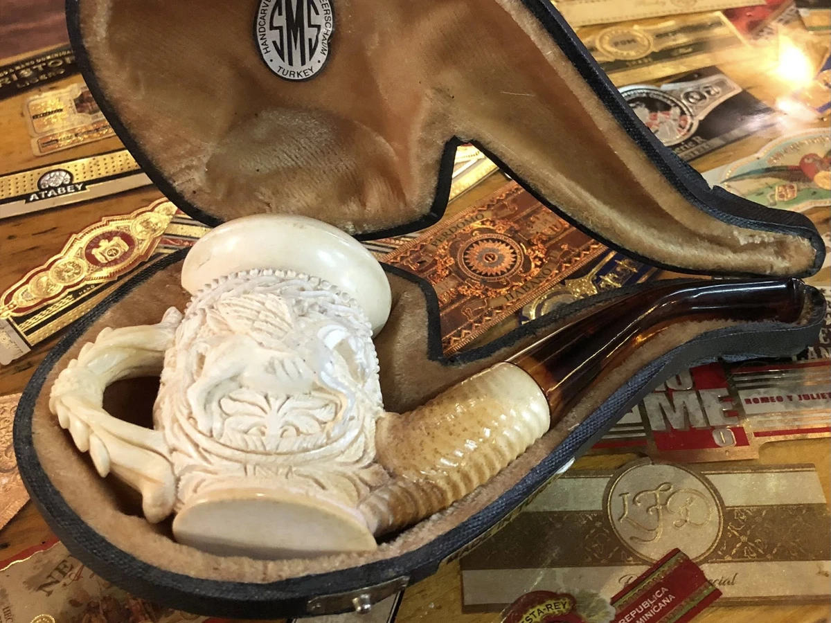 Ornate Carved Meerschaum Pipe