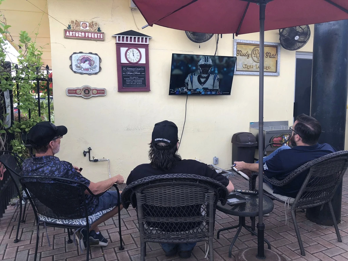 Patio with TV for watching sports