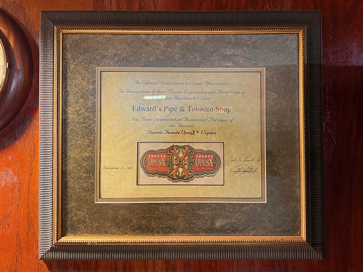 Fuente Fuente OpusX Authorized Purveyor Recognition